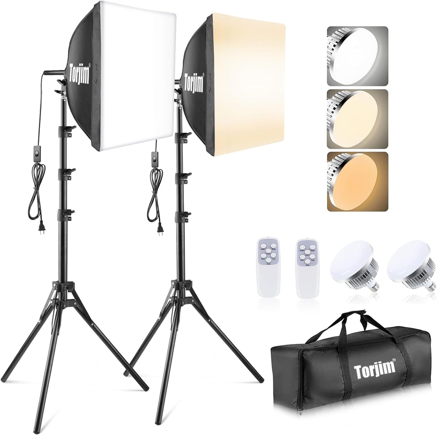 Softbox Photography Lighting Kit, 16'' X 16'' Professional Softbox Lighting Kit