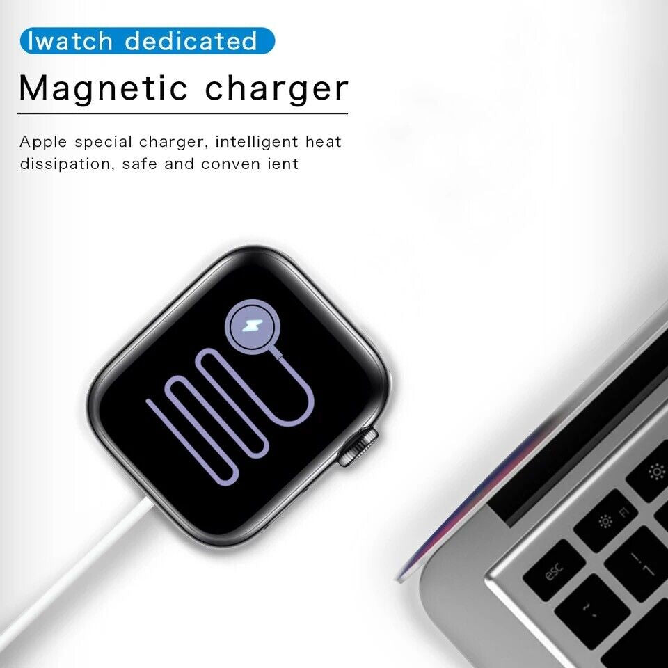 2Pcs for Apple Watch Series 2 3 4 5 6 7 Magnetic Charging Dock USB Cable Charger